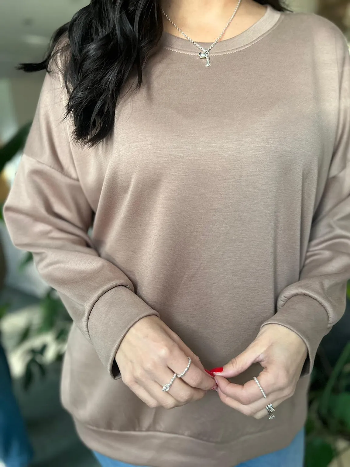 Mocha Comfort Sweatshirt Ella